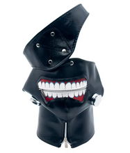 Load image into Gallery viewer, Free UK Royal Mail Tracked 24hr delivery
Stunning PVC Leather zipper mask of Ken Kaneki, adapted from the popular anime Tokyo Ghoul.
This cosplay mask is made of PVC leather, eye-patch included, open/close zip for the mouth section, and leather straps.
Excellent for anime Cosplay.
Size: Unisex (with adjustable leather strap).