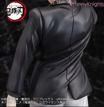 Load image into Gallery viewer, Special statue of Muzan Kitbusuji from the popular anime Demon Slayer. This 1/8th scale figure is launched by FunnyKnights as part of their latest collection. Funnyknights has completed this piece amazingly. Adapted directly from the anime, showing Muzan posing in his famous Suit and hat. Sculpted in immense detail from the facial expression, eyes, hair, all the way down the creases of his suit. - Truly stunning ! This 1/8th scale figure is packaged in a gift collectible box from FunnyKnights.