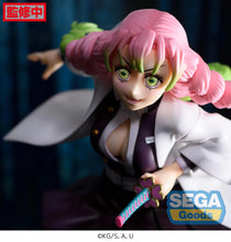 Load image into Gallery viewer, Free UK Royal Mail Tracked 24hr delivery   Stunning statue of Mitsuri Kanroji from the popular anime series Demon Slayer. This figure is launched by SEGA as part of their latest FIGURIZMA series.   This figure of Mitsuri is created beautifully, showing the beautiful Hashira posing in battle mode, wearing her uniform. - Stunning !   This PVC statue stands at 21cm tall, and packaged in a gift/collectible box from  Bandai.  Official brand: SEGA  Excellent gift for any Demon Slayer fan.
