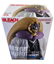 Load image into Gallery viewer, Free UK Royal Mail Tracked 24hr delivery 
Striking figure of Mayuri Kurotsuchi (captain of the 12th Division in the Gotei 13) from the popular anime series BLEACH. This statue is launched by Banpresto as part of their latest Solid and Souls collection.
This figure is created in excellent detail, showing Mayuri posing in his soul reaper uniform, and with his zampakuto (Ashisogi Jizō) attached. From the makeup/mask all the way down to the creases of the clothing, all created in immense detail. - Stunning!
