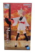 Load image into Gallery viewer, Free UK Royal Mail Tracked 24hr delivery
Stunning statue of Momiji from the popular anime series That Time I Got Reincarnated as a Slime. This beautiful statue is launched by Banpresto as part of their latest collection.
The creator finished this piece in excellent fashion, showing Momijo posing elegantly in her kimono, and holding her fan. - Stunning!
This statue stands at 21cm tall, and packaged in a gift/collectible box from Bandai.
Official brand: Banpresto / Bandai
EAN: 4983164896336