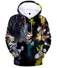 Load image into Gallery viewer, Free UK Royal Mail Tracked 24hrs delivery
Cool design of My Hero Academia - Heroes vs Villains
Premium DTG technology prints the design directly onto the hoodie which makes the design really stand out, easy to wash, and the colours will not fade or crack.
The silken style of this polyester hoodie makes it lightweight and comfortable to wear. A large front pocket and an adjustable hood with drawstrings.