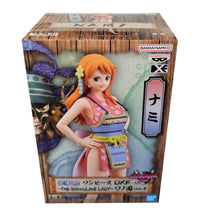 Load image into Gallery viewer, Free UK Royal Mail Tracked 24hr delivery
Elegant statue of Nami from the legendary anime series ONE PIECE. This fabulous statue is launched by Banpresto as part of their latest DFX collection - The Grandline Lady - vol.8.
The creator did a spectacular job with this piece, showing Nami posing beautifully in her dress and plated body armour. - Stunning !