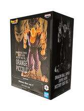 Load image into Gallery viewer, Powerful statue of Orange Piccolo (his strongest form) from the legendary anime Dragon Ball Z. This statue is launched by Banpresto as part of their latest SUPER HERO HISTORY BOX collection - vol.7   The creator did a smashing job on this piece, showing Piccolo posing in his strongest form, with flames coming off his shoulders, and standing on top of the cool rocky design stand. - Truly stunning ! 
