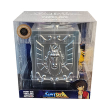 Load image into Gallery viewer, Free UK Royal Mail Tracked 24hr delivery Phenomenal Pandora box of Seiya Pegasus from the classic anime Saint Seiya. This Pandora money box is launched by TOEI ANIMATION is part of their latest PLASTOY collection. This Pandora box is created in excellent detail showing Seiya's pegasus symbol, shield and star. Size: 15cm Official brand: TOEI ANIMATION Excellent gift for any Saint Seiya fan.