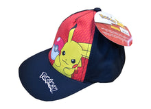Load image into Gallery viewer, Free UK Royal Mail Tracked 24hr delivery   Official Pokemon Kids Cap launched by Nintendo as part of their latest collection.   Stunning design showing Pikachu posing beside a Pokeball.   Size: 52-54  Material: 100% Cotton  Official brand: Nintendo  Excellent gift for any POKEMON fan 
