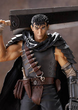 Load image into Gallery viewer, Free UK Royal Mail Tracked 24hr Delivery
Striking statue of Guts from the popular anime series Berserk. This figure is launched by Good Smile Company and Max Factory as part of their latest Pop Up Parade new L collection.
The sculptor did an spectacular job creating this high-detailed PVC statue of Guts. The figure shows Guts posing in his legendary Black Swordsman outfit, fully equipped and holding his great sword (Dragon Slayer).
The PVC statue stands at 22cm tall , comes with a