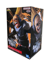 Load image into Gallery viewer, Free UK Royal Mail Tracked 24hr delivery
Striking statue of Hizashi Yamada (aka Present Mic) from the popular anime series My Hero Academia. This stunning piece is launch by Banpresto as part of their latest Amazing Heroes collection.
This statue is created amazingly, showing Hizashi Yamada posing in battle, blasting his voice. -Stunning!
This PVC figure stands at 15cm tall, and packaged in a gift / collectible box from Bandai.
Official brand: Banpresto / Bandai
EAN: 4983164192681
Excellent gift