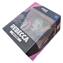 Load image into Gallery viewer, Free UK Royal Mail Tracked 24hr Delivery Stunning figure of Rebecca from the popular anime series Cyberpunk: Edge Runners. This fiery statue is launched by Youtooz as part of their amazing collection. The creator did a smashing job launching this piece, showing Rebecca raising both a shotgun and rifle high in each monstrous pink and blue enhanced hand