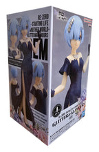 Load image into Gallery viewer, Free UK Royal Mail Tracked 24hr delivery
Beautiful statue of Rem from the popular anime series Re:Zero Starting Life in Another World. This statue is launched by Banpresto as part of their latest Glitter & Glamours collection.
The statue is created beautifully, showing Rem posing elegantly wearing her classic Navy blue floral dress. - Stunning !