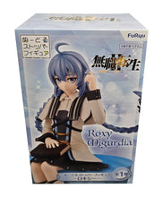 Load image into Gallery viewer, Beautiful figure of Roxy from the popular anime series Mushoku Tensei: Jobless Reincarnation. This statue is launched by Good Smile Company as part of their lates FuRyu Noodle Stopper collection. The sculptor did an excellent job creating this piece, showing Roxy posing elegantly in her uniform, holding her book on her lap.