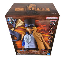 Load image into Gallery viewer, Free UK Royal Mail Tracked 24hr delivery
Stunning statue of Sabo (Chief of Staff of the Revolutionary Army) from the legendary anime ONE PIECE. This statue is launched by Banpresto as part of their latest DXF collection - The Grandline Seies.
The sculptor created this piece in amazing fashion, showing Sabo posing in his uniform, and holding his iron pipe!
This PVC statue stands at 18cm tall, and packaged in a gift/collectible box from Bandai.
Official brand: Banpresto / Bandai