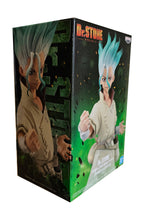 Load image into Gallery viewer, Free UK Royal Mail Tracked 24hr delivery Striking statue of Senku Ishigami from the popular anime series Dr. Stone. This amazing figure is launched by Banpresto as part of their latest Figure of Stone World collection. The creator did a smashing job finishing this piece, showing Senku posing in his stone age science gear, with his tools attacked on his side. - Truly amazing !