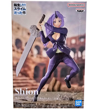 Load image into Gallery viewer, Free UK Royal Mail Tracked 24hr delivery
Beautiful statue of Shion from the popular anime That Time I Got Reincarnated as a Slime. This stunning statue is launched by Banpresto as part of their latest collection.
This statue is created stunningly, showing Shion posing beautifully wearing her suit, swinging her sword.
This PVC statue stands at 18cm tall, and packaged in a gift/collectible box from Bandai.