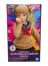 Load image into Gallery viewer, Free UK Royal Mail Tracked 24hr delivery 
Beautiful statue of Himiko Toga from the popular anime series My Hero Academia. This statue is launched by Banpresto as part of their latest Glitter & Glamours collection. 
The statue is created beautifully, showing Himiko Toga posing elegantly in her uniform. -Stunning! 
This PVC figure stands at 22cm tall, and packaged in a gift/collectible box from Bandai.
Official brand: Banpresto / Bandai 
EAN: 4983164289176
Excellent gift for any My Hero Academia fan.