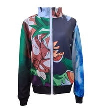 Load image into Gallery viewer, Premium print design of Dragon Ball Broly from the popular anime series.Detailed DTG print with striking colours - Premium polyester zipper. The silken style of this zipper is designed to be lightweight and comfortable to wear. Excellent for Summer/Autumn. The DTG technology prints the design directly onto the zipper which makes the design really stand out, easy to wash, and the colour of design will not fade or crack.