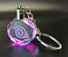 Load image into Gallery viewer, Naruto Logo LED Acrylic crystal Keyring / Keychain