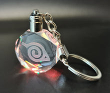 Load image into Gallery viewer, Naruto Logo LED Acrylic crystal Keyring / Keychain