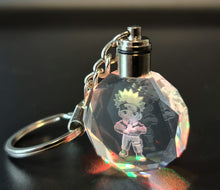 Load image into Gallery viewer, Naruto Uzumaki LED Acrylic crystal Keyring / Keychain