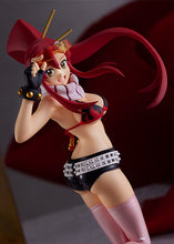 Load image into Gallery viewer, FREE UK Royal Mail Tracked 24hr Delivery Beautiful figure of Yoko Littner from the popular anime Gurren Lagann. This amazing statue is part of the Goodsmile Company's Pop Up Parade series. The sculptor has really did a beautiful job creating this high-detailed PVC statue of Yoko. The statue shows Yoko posing with her shades. The PVC statue stands at 18cm tall, comes with a base, and packaged in a window display gift/collectible box from Good Smile Company. Excellent gift for any Gurren Lagann fan.