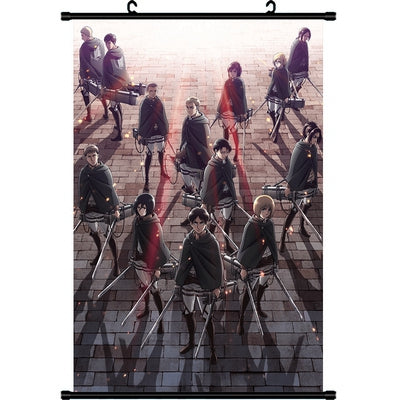 Free UK Royal Mail Tracked 24hr delivery  High-quality fabric wall scroll of the Scout Regiment, adapted from the popular anime Attack on Titan.   Premium quality DTG design. No reflection, easy to clean and waterproof.  Two rods included with hooks for easy suspension and simple installation.  High resolution DTG print. 