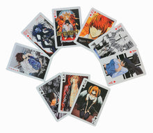 Load image into Gallery viewer, Free UK Royal Mail Tracked 24hr delivery Adapted from the popular anime series Deathnote. Each playing card shows a character from the anime. The art of each individual cards are crafted amazingly (All cards are unique), and premium gloss finish. A very cool poker card set to show off to family and friends. Excellent gift for any DeathNote fans.