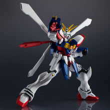 Load image into Gallery viewer, God Dundam GF13-017NJ II released by TAMASHI  NATIONS/BANAI comes this fully equipped premium action figure. Set includes the figure, God Finger, Hyper Mode chest parts and full articulation STAGE joint.  The figure allows you to transition from a Normal Mode into a super-powered Hyper Mode. The Mobile Fighter used by Neo Japan in the 13th Gundam Fight.   This figure stands at 15cm tall and comes in a premium packaged box by TAMASHI NATIONS.