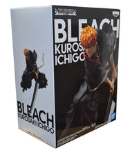 Load image into Gallery viewer, Free UK Royal Mail Tracked 24hr delivery   Striking statue of Ichigo Kurosaki from the legendary anime BLEACH. This figure is launched by Banpresto as part of their latest Soul Entered Model series.   The creator did a tremendous job creating this detailed statue of Ichigo, every detail of this statue is sculpted meticulously, showing Ichigo posing with his sword in battle mode. Super cool.