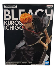Load image into Gallery viewer, Free UK Royal Mail Tracked 24hr delivery   Striking statue of Ichigo Kurosaki from the legendary anime BLEACH. This figure is launched by Banpresto as part of their latest Soul Entered Model series.   The creator did a tremendous job creating this detailed statue of Ichigo, every detail of this statue is sculpted meticulously, showing Ichigo posing with his sword in battle mode. Super cool. 
