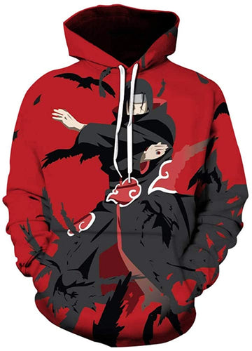 Sharp design of Naruto anime hoodie. Premium DTG print with striking colours - polyester hoodie. The silken style of this hoodie makes this hoodie lightweight and comfortable to wear. Excellent for Summer/Autumn.  The DTG technology print the design directly onto the hoodie which makes the design really stand out, easy to wash, and the colour of design will not fade or crack. Adjustable drawstring for the hood with a large front pockets.