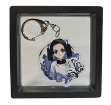 Load image into Gallery viewer, Free UK Royal Mail 24hr delivery  Demon Slayer Aoi Kanzaki keychain.  Premium design DTG quality acrylic keyring packaged in a window display gift box.  The main acrylic panel of the keyring stands at 6cm (approx), and 4mm (approx) thickness.  Excellent gift for any Demon Slayer fan. 
