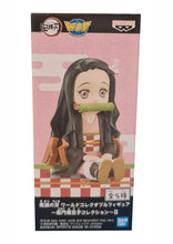 Load image into Gallery viewer, FREE UK Royal Mail Tracked 24hr Delivery  This mini statue of Nezuko Kamado is part of Banpresto&#39;s World Collectible Figure series.   The figure was created in high-detailed, adapted from the popular anime series Demon Slayer.   This PVC statue stands at 7cm tall, and is packaged in a premium collectible box from Bandai World Collectible Figure series.   Version: E   Official Brand: Banpresto / Bandai / World Collectible Figure (WCF)   Limited stock available 

