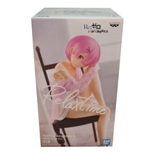 Load image into Gallery viewer, Free UK Royal Mail Tracked 24hr delivery Beautiful statue of Ram from the popular anime series "Starting Life in Another World Re:Zero", this amazing figure is launched by Banpresto as part of their latest Relax Time Series. The statue shows Ram posing in her night gown sitting on her chair (chair included). The figure is created beautifully. - Truly stunning. This PVC figure stands at 18cm tall, and packaged in a premium gift/collectible box from Bandai. Official brand: Banpresto / Bandai
