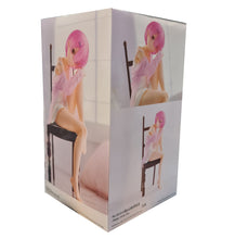 Load image into Gallery viewer, Free UK Royal Mail Tracked 24hr delivery Beautiful statue of Ram from the popular anime series "Starting Life in Another World Re:Zero", this amazing figure is launched by Banpresto as part of their latest Relax Time Series. The statue shows Ram posing in her night gown sitting on her chair (chair included). The figure is created beautifully. - Truly stunning. This PVC figure stands at 18cm tall, and packaged in a premium gift/collectible box from Bandai. Official brand: Banpresto / Bandai
