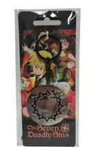 Load image into Gallery viewer, Free UK Royal Mail Tracked 24hr delivery   Official The Seven Deadly Sins keyring launched by DIFUZED.  100% zinc alloy, smooth finish.   Size of main keyring panel: 5cm   Official brand: DIFUZED  Excellent gift for any Seven Deadly Sins fan. 
