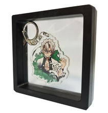 Load image into Gallery viewer, Free UK Royal Mail 24hr delivery  Demon Slayer Sanemi Shinazugawa keychain.  Premium design DTG quality acrylic keyring packaged in a window display gift box.  The main acrylic panel of the keyring stands at 6cm (approx), and 4mm (approx) thickness.  Excellent gift for any Demon Slayer fan. 
