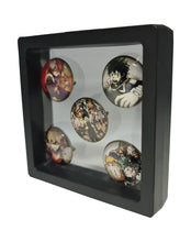 Load image into Gallery viewer, Free UK Royal Mail 24hr delivery Premium acrylic badges/pins set adapted from the popular anime series My Hero Academia. Full set of 6 super cute badges (Pins), and packaged in a gift box. Badge 1: Shoto Todoroki Badge 2: Izuku Midoriya Badge 3: Izuku Midoriya - School uniform Badge 4: Katsuki Bakugo Badge 5: All Might and Izuku Midoriya Specifications: Diameter: 2.5cm Material: High quality acrylic
