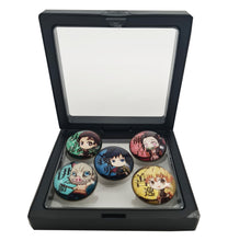Load image into Gallery viewer, Demon Slayer cute Badges/Pins set - 5 pieces