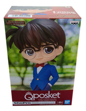 Load image into Gallery viewer, FREE UK Royal Mail Tracked 24hr Delivery.  This statue of the classic Detective Conan (Conan Edogawa) is part of Banpresto's Q Posket figure series, adapted from the classic anime series Detective Conan.   The amazing PVC figure stands at 13cm tall, and packaged in a premium gift/collectible box from Bandai. - Version A.