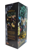 Load image into Gallery viewer, Free UK Royal Mail Tracked 24hr delivery. This statue of Izuku Midoriya (Known as Deku) is launched by Banpresto's as part of their latest Chronicle series. Adapted from the popular anime My Hero Academia. The creator has did an outstanding job on this one, showing Midoriya in battle mode, posing in his uniform. - Truly amazing. The PVC statue stands at 18cm, and packaged in a huge gift/collectible box from Bandai.