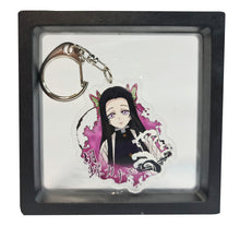 Load image into Gallery viewer, Free UK Royal Mail 24hr delivery  Demon Slayer Kanae Kocho (Flower Hashira) keychain.  Premium design DTG quality acrylic keyring packaged in a window display gift box.  The main acrylic panel of the keyring stands at 6cm (approx), and 4mm (approx) thickness.  Excellent gift for any Demon Slayer fan. 
