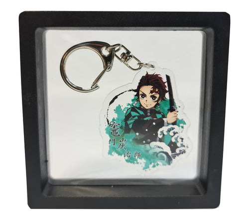 Free UK Royal Mail 24hr delivery  Demon Slayer Tanjiro Kamado keychain.  Premium design DTG quality acrylic keyring packaged in a window display gift box.  The main acrylic panel of the keyring stands at 6cm (approx), and 4mm (approx) thickness.  Excellent gift for any Demon Slayer fan. 