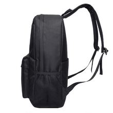 Load image into Gallery viewer, Free UK Royal Mail Tracked 24hr delivery. Demon Slayer Shinobu Kochō backpack. Premium lightweight backpack with a capacity of 35cm x17cm x 48cm. The large main compartment is excellent for books, laptops and lunch boxes etc. Additional front and back zip pockets, and side pockets. Zips are covered for anti-theft. Adjustable pearl cotton shoulder-padded double straps. Waterproof premium oxford fabric. High-quality DTG print with striking colours. This backpack is excellent for school/college.