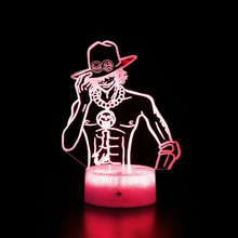 Load image into Gallery viewer, Free UK Royal Mail Tracked 24hr delivery.  Combining art and technology makes this 3D visual effect lamp a perfect gift for anime fans. The acrylic design produces an optical 3D hologram effect which brings the anime character to life.  The base has a touch sensor which makes it simple to control all the seven colour lighting modes. The cracked transparent design of the base of the lamp increases the visual effect compared to the regular black plastic base.
