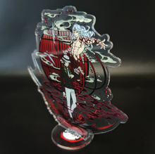 Load image into Gallery viewer, Free Royal Mail 24hr delivery Beautiful and cool acrylic stand of Muzan Kibutsuji from the popular anime series Demon Slayer. High-quality DTG print design showing Muzan posing elegantly in his suit and hat - Super cool. Height: 15cm x 14cm Thickness: 3mm Excellent gift for any Demon Slayer fan.