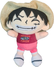 Load image into Gallery viewer, Free UK Royal Mail Tracked 24hr delivery  Super cute plush toy of Luffy from the classic anime ONE PIECE.  Size: 13cm x 8cm x 6cm (approx)  Non-toxic, soft &amp; durable and cotton filled soft plush toy.  Excellent gift for any ONE PIECE fan. 
