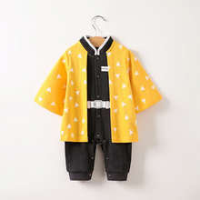 Load image into Gallery viewer, Demon Slayer - Zenitsu - Infant baby long sleeve jumpsuit (100% cotton)