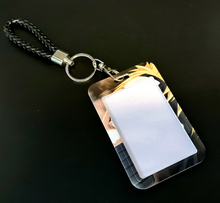 Load image into Gallery viewer, Free UK Royal Mail 24hr delivery Beautiful crafted Naruto Card holder with keyring. DTG high quality design of Naruto Uzumaki is adapted from the popular anime Naruto. The card holder is made of High-quality PVC plastic with a smooth matt finish. The card holder can be used for storing bank cards/student cards/and other ID cards. Premium leather rope keyring is also included. Excellent gift for any Naruto fan. Size: Size: 6.7cm x 11cm (Approx) Can store up to three regular size credit cards.