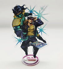 Load image into Gallery viewer, Free Royal Mail 24hr delivery Striking Acrylic stand of Joseph Joestar from the popular anime series JoJo's Bizarre Adventure. High-quality DTG print design showing the main protagonist Joseph Joestar posing in battle mode. Height: 12.5cm x 15cm Thickness: 3mm Excellent gift for any JoJo's Bizarre Adventure fan.
