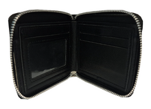 Load image into Gallery viewer, Free UK Royal Mail Tracked 24hr delivery. This premium PVC leather wallet is designed with a smooth finish. High-quality DTG design with striking colours. Two-part art piece showing two sets of anime art on each side of the wallet. Zip closure, with Five card sections, an internal zip section, a photo ID section, and the main section. Excellent gift for any My Neighbor Totoro fan. Limited stock available.